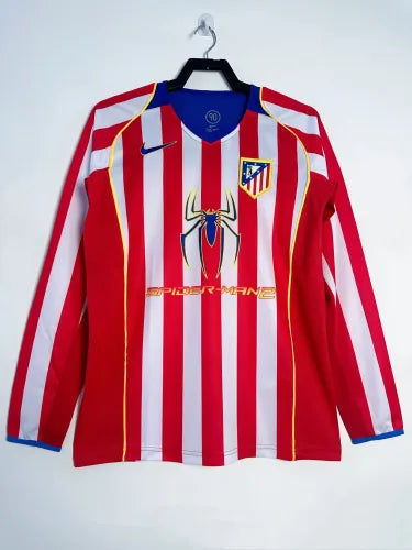 Atletico Madrid Home Long Sleeve Retro Jersey 2004/05
