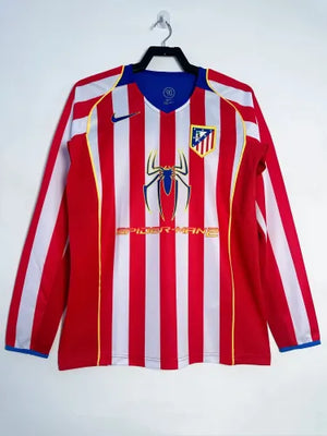 Atletico Madrid Home Long Sleeve Retro Jersey 2004/05