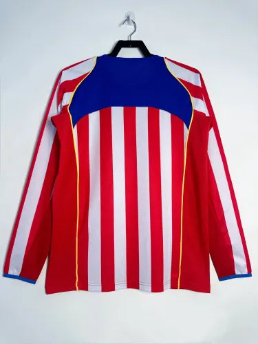 Atletico Madrid Home Long Sleeve Retro Jersey 2004/05