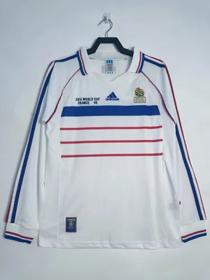 France Away Retro Long Sleeve Jersey 1998
