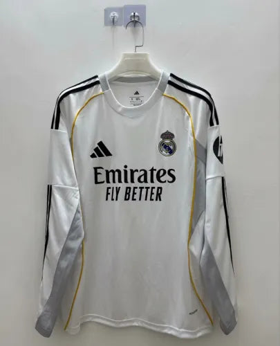Real Madrid Home Man Long Sleeve Jersey 25/26
